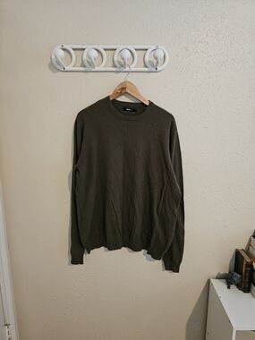 Fashion Nova Olive Green Men's Crewneck Sweater